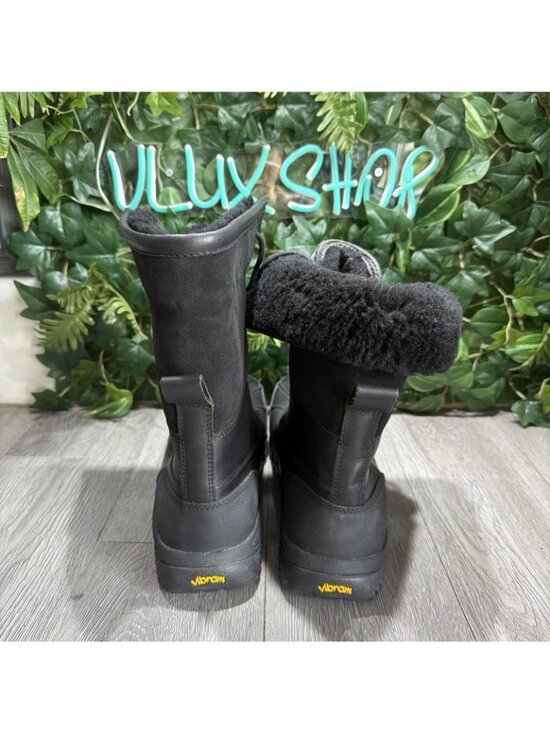 UGG Butte Black Waterproof Leather Winter Snow Boots 5521 Men’s Size 13 NEW